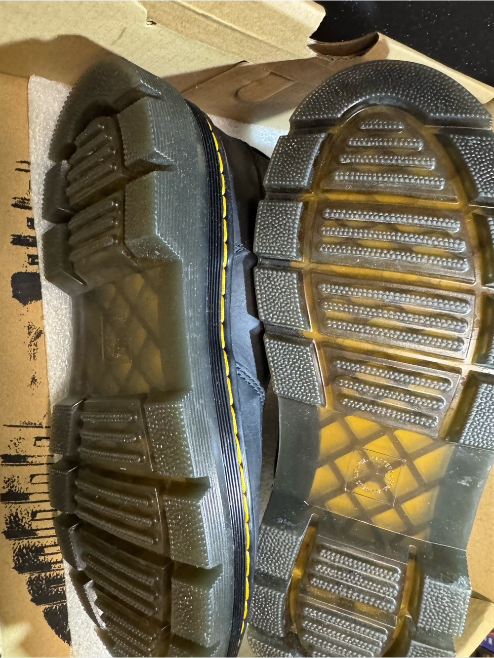 Dr. Martens Black Chelsea Lug Boots with Yellow Stitching - Picture 7 of 10